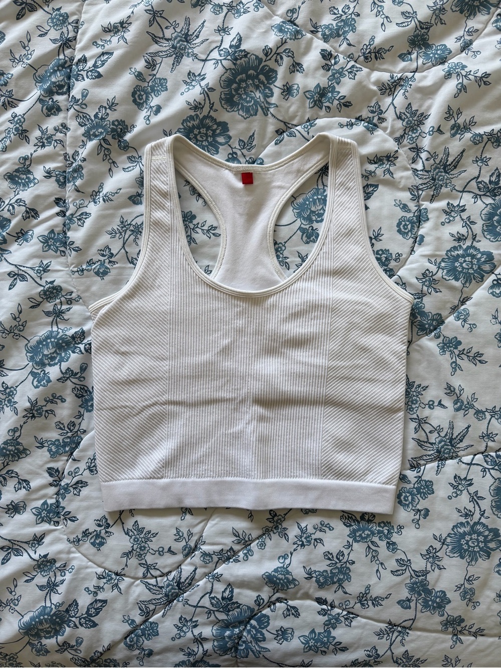 Wilson White Ribbed Racerback Tank